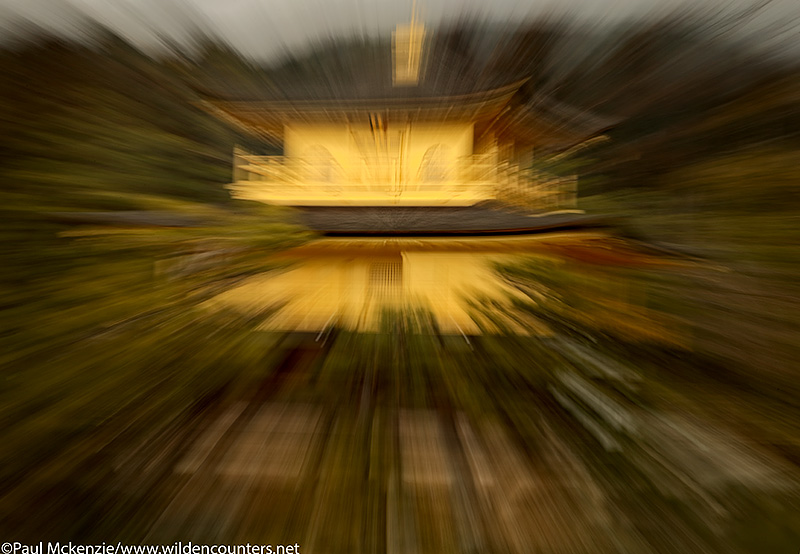 45. Zoom blur of Kinkaku-ji temple, Kyoto, Japan