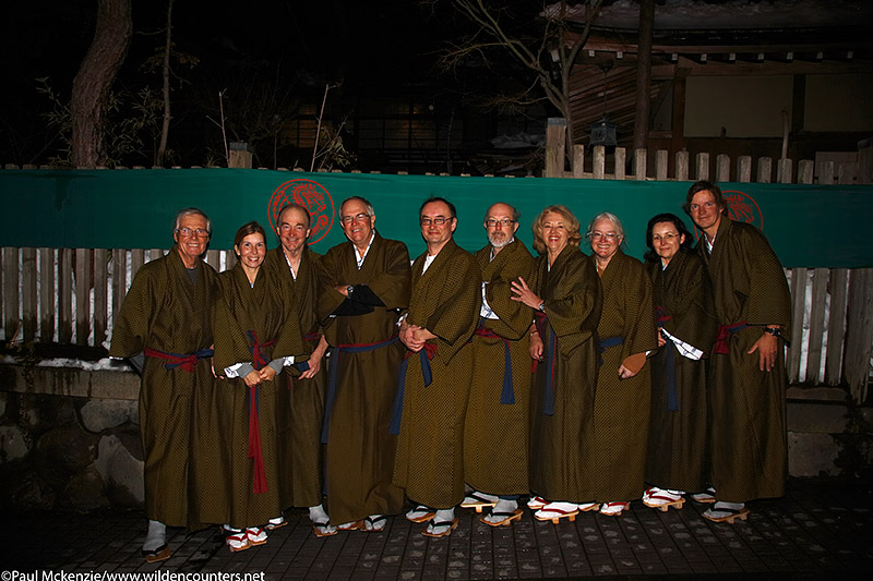 51. The group in Japanese evening wear, Yudanaka, Japan