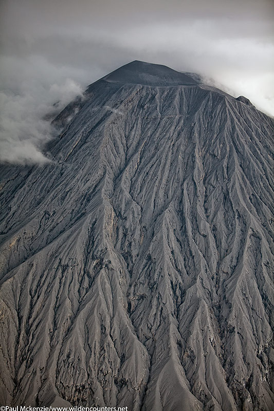Aerial image of Ol Doinyo Lengai volcano, Tanzania