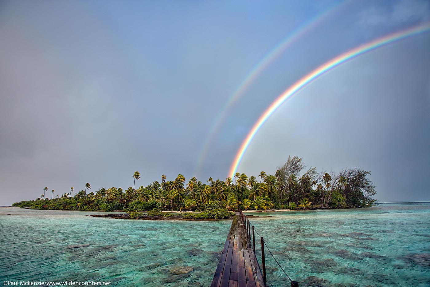 51. Double rainbow over Tetemanu Island, Fakarava, Tahiti